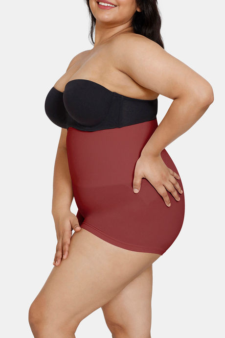 Zivame High Compression Seamless High Waist Boyshorts - Wild Ginger — image 8